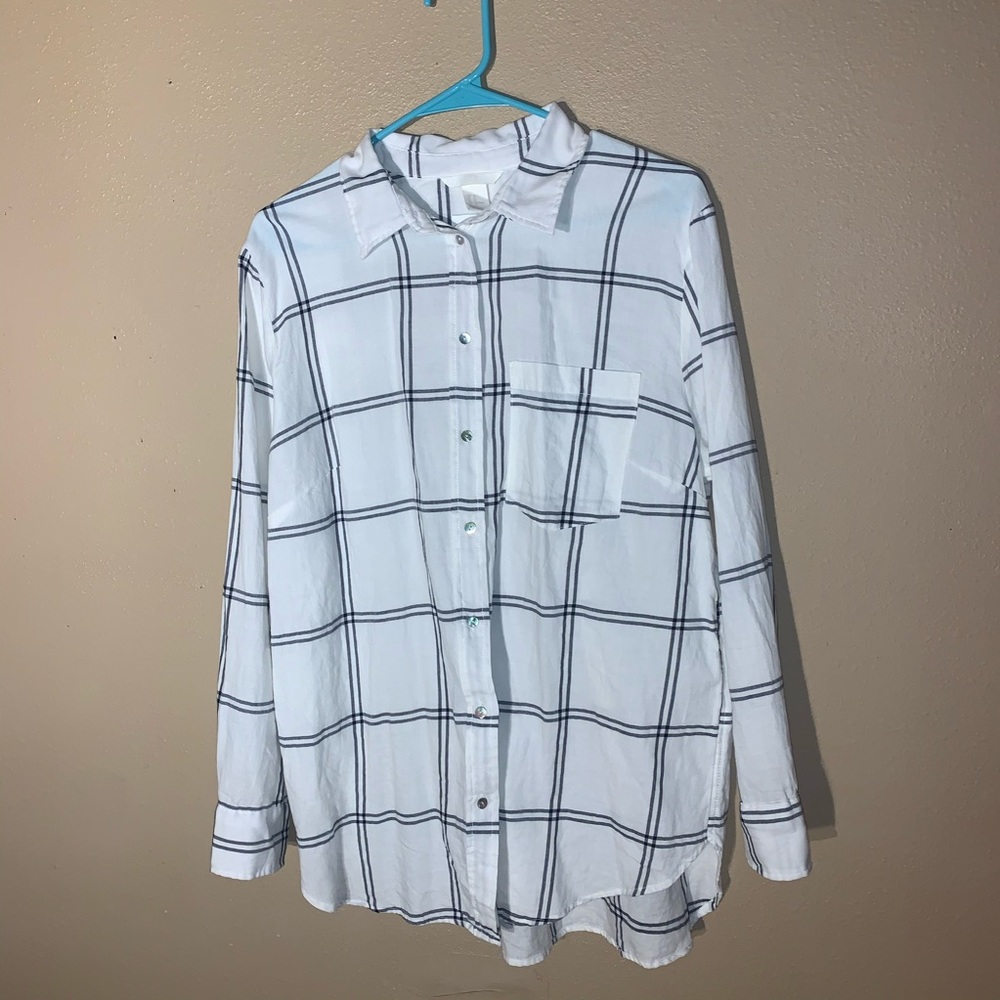 H&M button down long sleeve shirt size 14